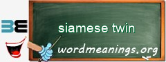 WordMeaning blackboard for siamese twin